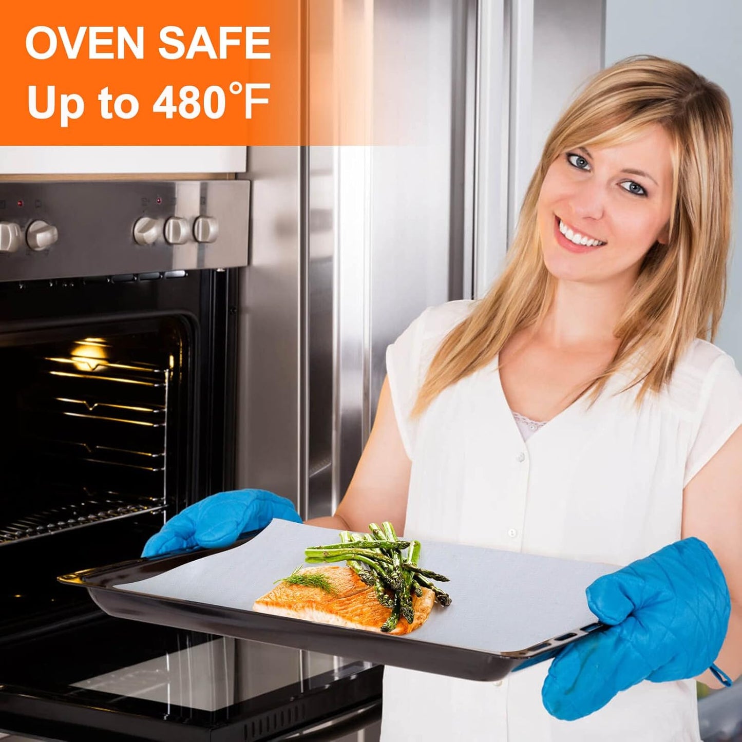 Silicone Baking Mat Roll -16IN x 10FT Non Stick Heat Resistant Food Grade Baking Mats, No Slip Reusable Freeze Dryer Mat,Pastry Mat,Countertop Protector Mat, Washable Oil-Proof Refrigerator Liners