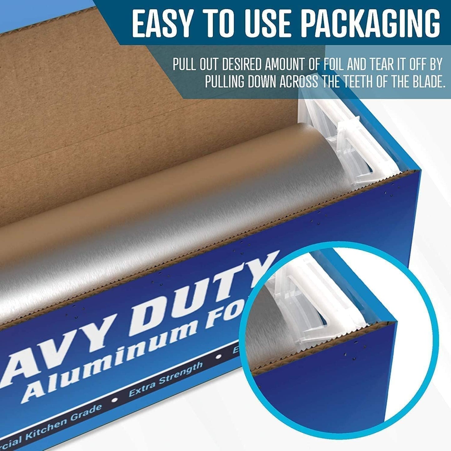 Rhino Aluminum Heavy Duty Aluminum Foil - 12 x 350 sf Long Roll, 25 Microns Thick Foil Heavy Duty Commercial Grade & Extra Thick, Strong Enough for Food Service Industry (Pack of 2)