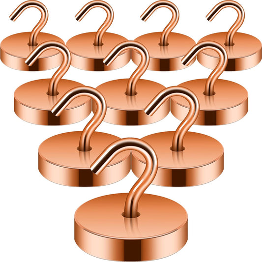 Neosmuk Magnetic Hooks, Cruise Ship Essentials, 100lb+ Heavy Duty Magnetic Hooks for Cruise Cabins, Refrigerator, Grill, Hanging, and Travel | Extra Strong Must-Haves Magnet Hook,Gold