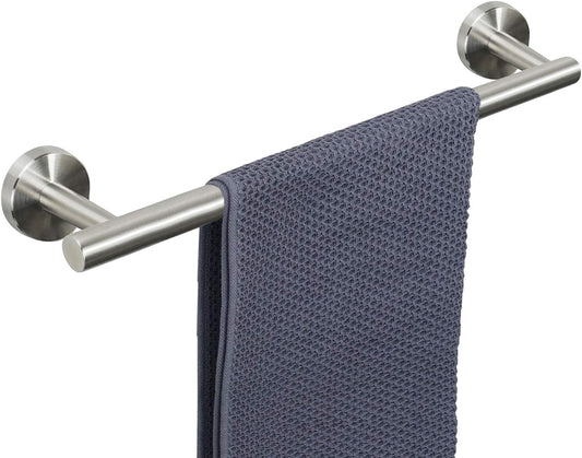 NearMoon Bath Towel Bar, Bath Accessories Thicken Stainless Steel Shower Towel Rack for Bathroom, Towel Holder Wall Mounted (2 Pack, Brushed Nickel, 16 Inch)