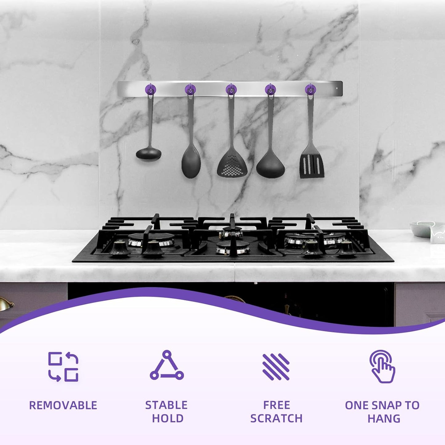 Neosmuk Magnetic Hooks, Cruise Ship Essentials, 40lb+ Heavy Duty Magnetic Hooks for Cruise Cabins, Refrigerator, Grill, Hanging, and Travel | Extra Strong Must-Haves Magnet Hook,Purple,Pack of 10