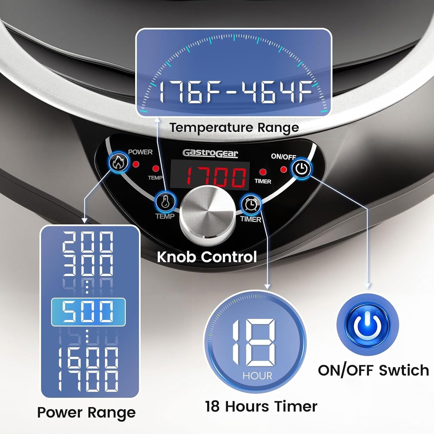 Induction Wok Cooktop, Induction Burner & Carbon Steel Wok with Lid, Rack, 16 Levels Power & Temprature Control, 18 Hours Timer, Auto-off Electric Wok 1700W (Black 110V~120V)