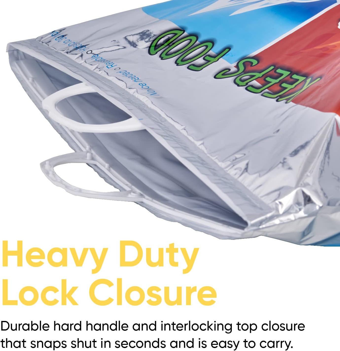 Superio Hot and Cold Insulated Bags for Food Delivery, Grocery Shopping Bags, Food Storage for Hot and Frozen Food for Travel, Disposable Cooler Bag, Reinforced Thermal Lunch Bag (12, 13"x5.5"x8.5")