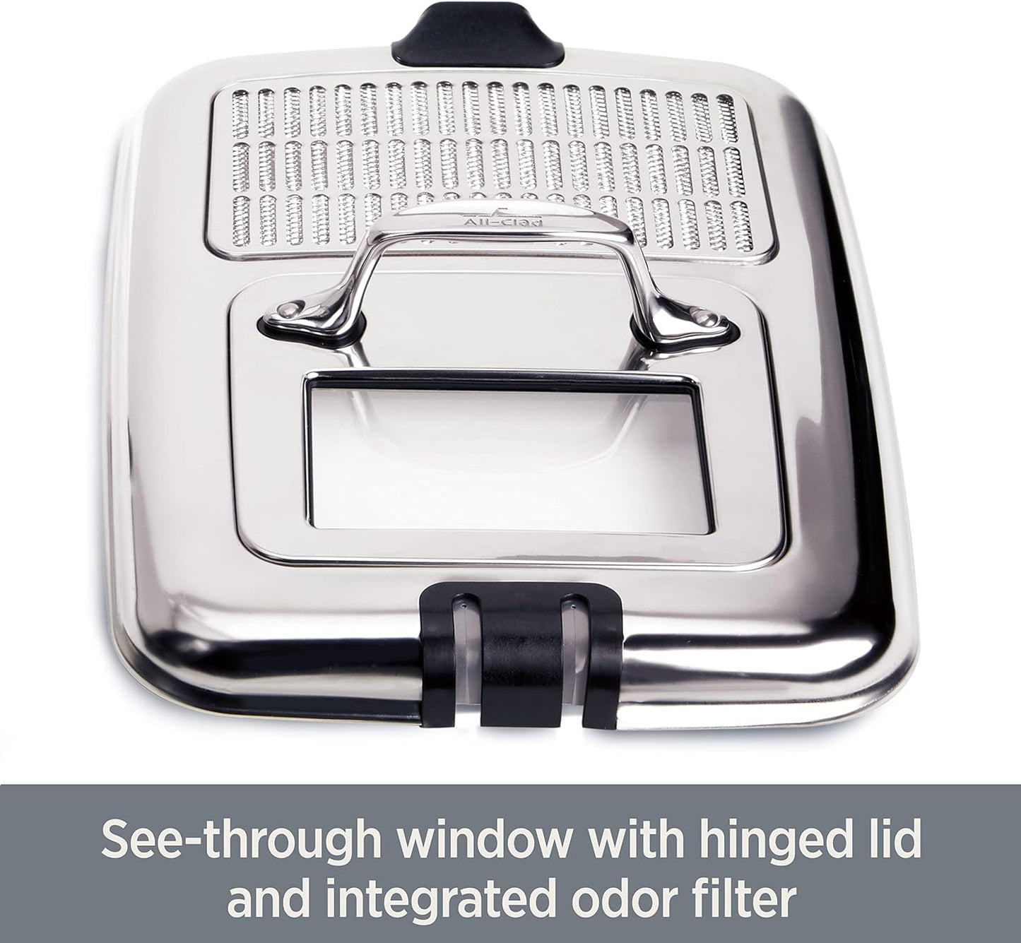 All-Clad Electric Deep Fryer with Basket and Lid, Stainless Steel Deep Fryer for Home Use, 1700W, Dishwasher Safe