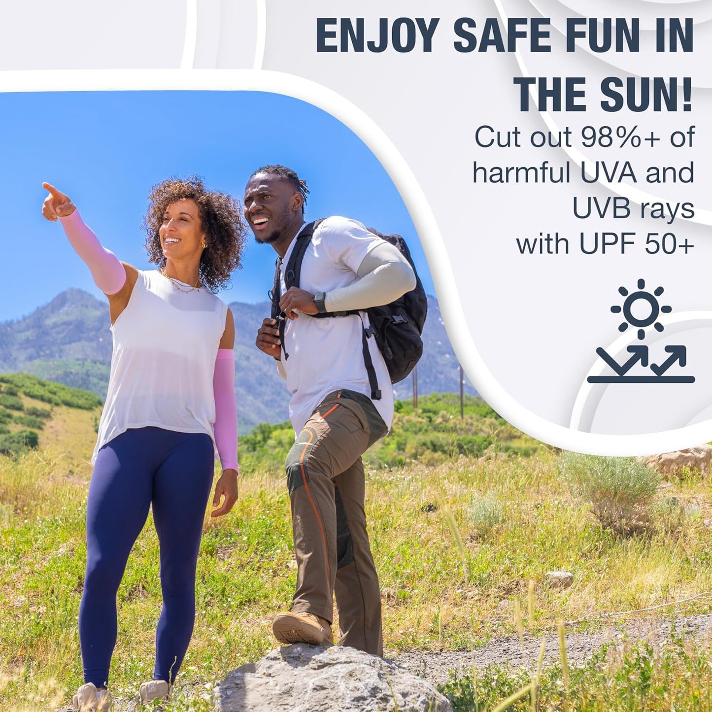 SportsTrail Cooling Arm Sleeves for Men & Women – Breathable, UV Sun Protection, Sports Arm Sleeves for Women, Men & Youth