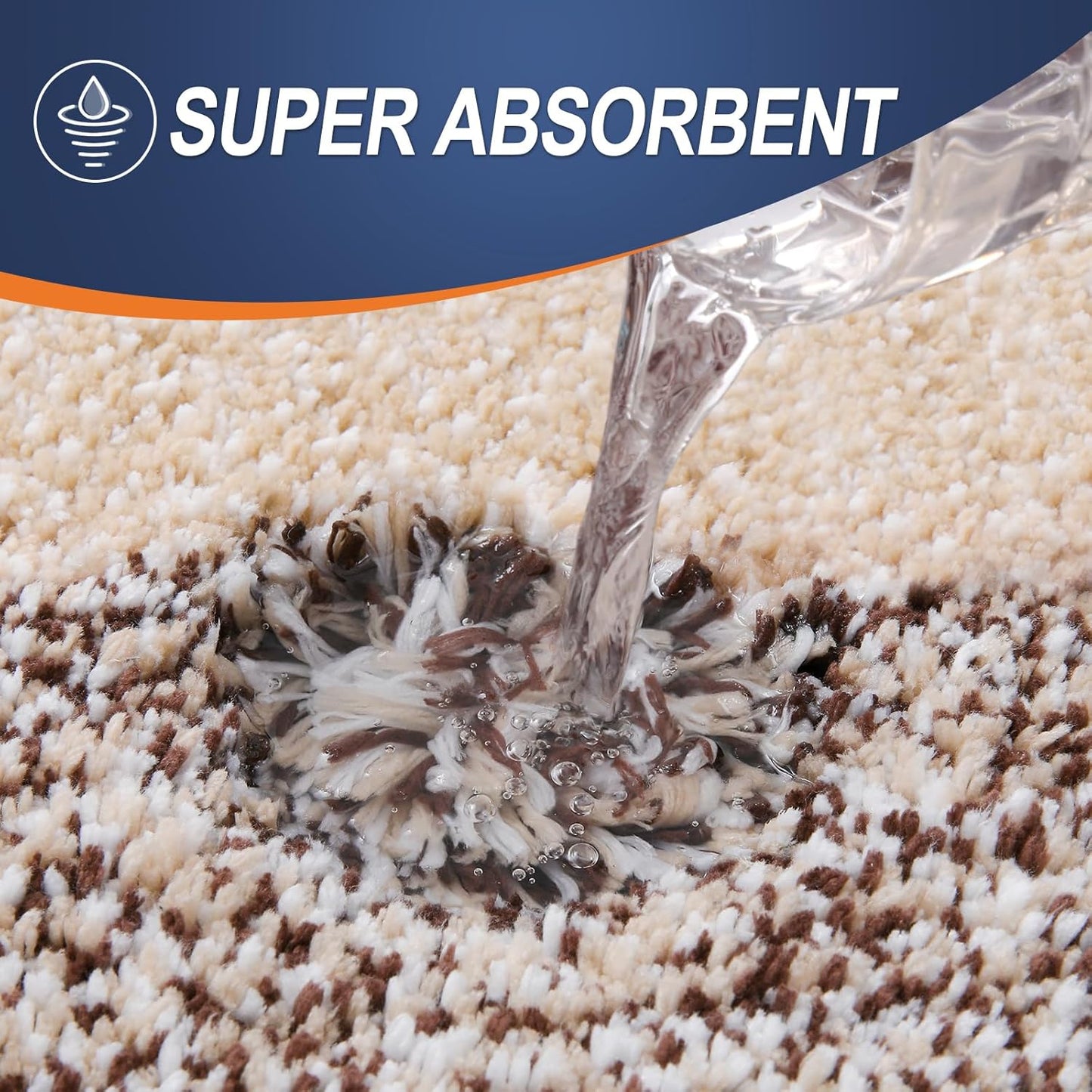 OLANLY Bathroom Rugs Mat 70x46, Extra Soft Absorbent Microfiber Bath Rugs, Rubber Backing, Quick Dry, Machine Washable Bath Mats for Bathroom Floor, Tub and Shower, Home Decor Accessories, Brown