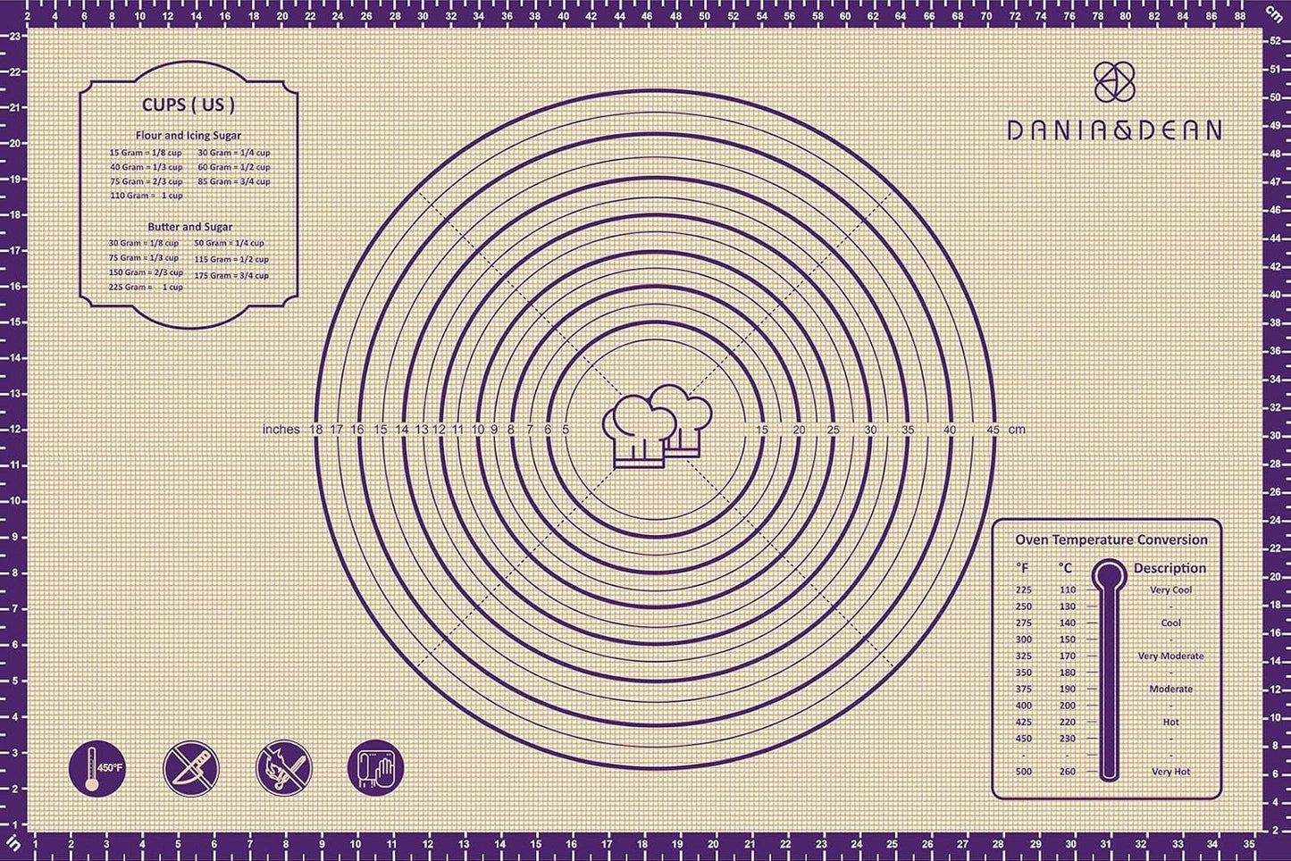 Baking Mat, 24" x36" Silicone Extra Large Non Stick Baking Sheet Mat with Measurement Non-slip Dough Rolling Mat,Reusable Food Grade Silicone Counter Mat for Making Cookies,Macarons,Bread and Pastry