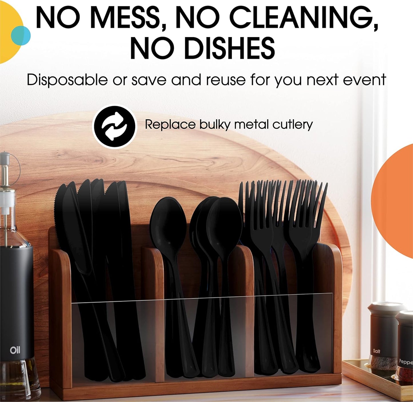 Black Plastic Spoons 200 Pcs Black Spoons Disposable Utensils Heavy Duty Plastic Cutlery Set Disposable Cutlery Sets Flatware Sets Silverware Set Party Supplies & Party Tableware Party Solids