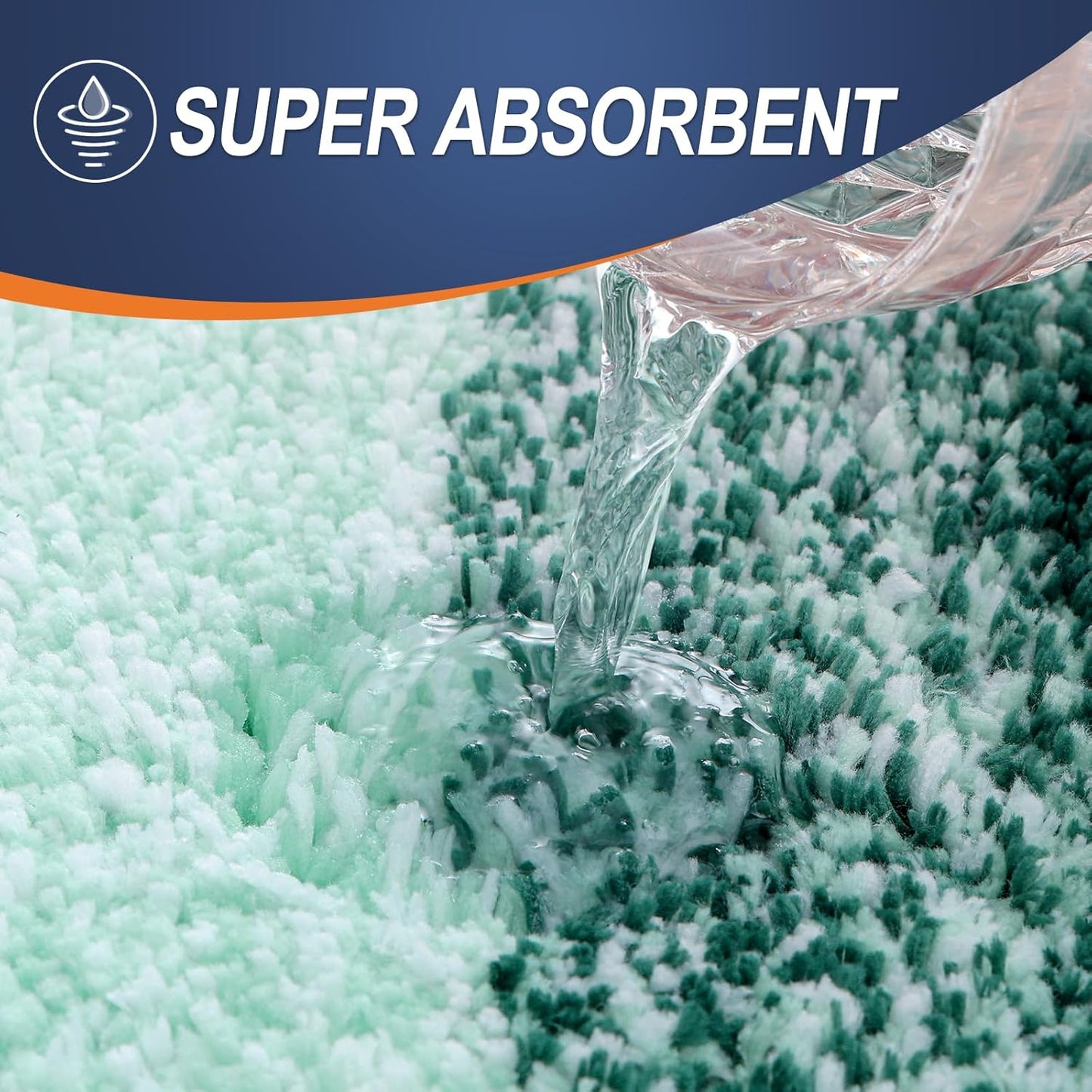 OLANLY Bathroom Runner Rugs 47x20, Extra Soft Absorbent Microfiber Bath Rugs, Rubber Backing, Quick Dry, Washable Bath Mats for Bathroom Floor, Tub and Shower, Home Decor Accessories, Blackish Green