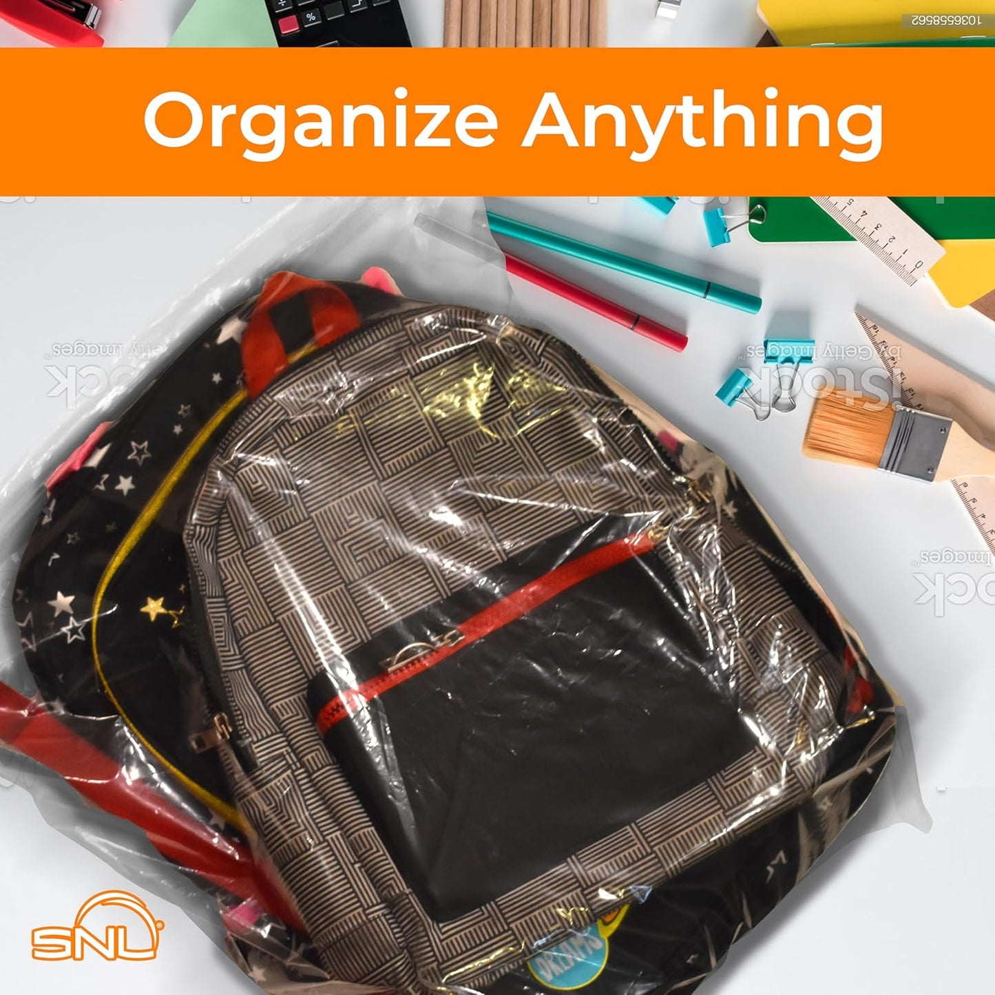 SNL Quality Zipper Lock Extra Large Jumbo Reclosable Clear Disposable Plastic Bags, Strong | 18" X 20" - 2 MIL - 50 Bags