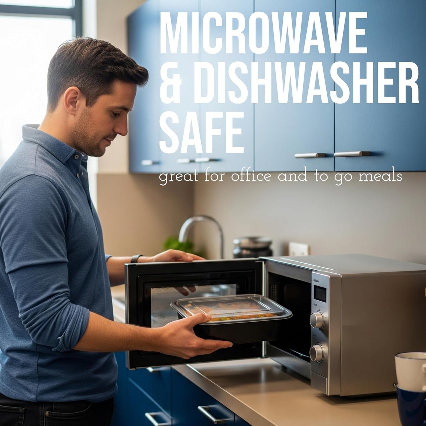 Pomp 28 oz Single Compartment Meal Prep Containers + Lids (10 Pack) | Reusable, Leak-Proof, BPA-Free Food Storage Containers | Microwave, Freezer & Dishwasher Safe