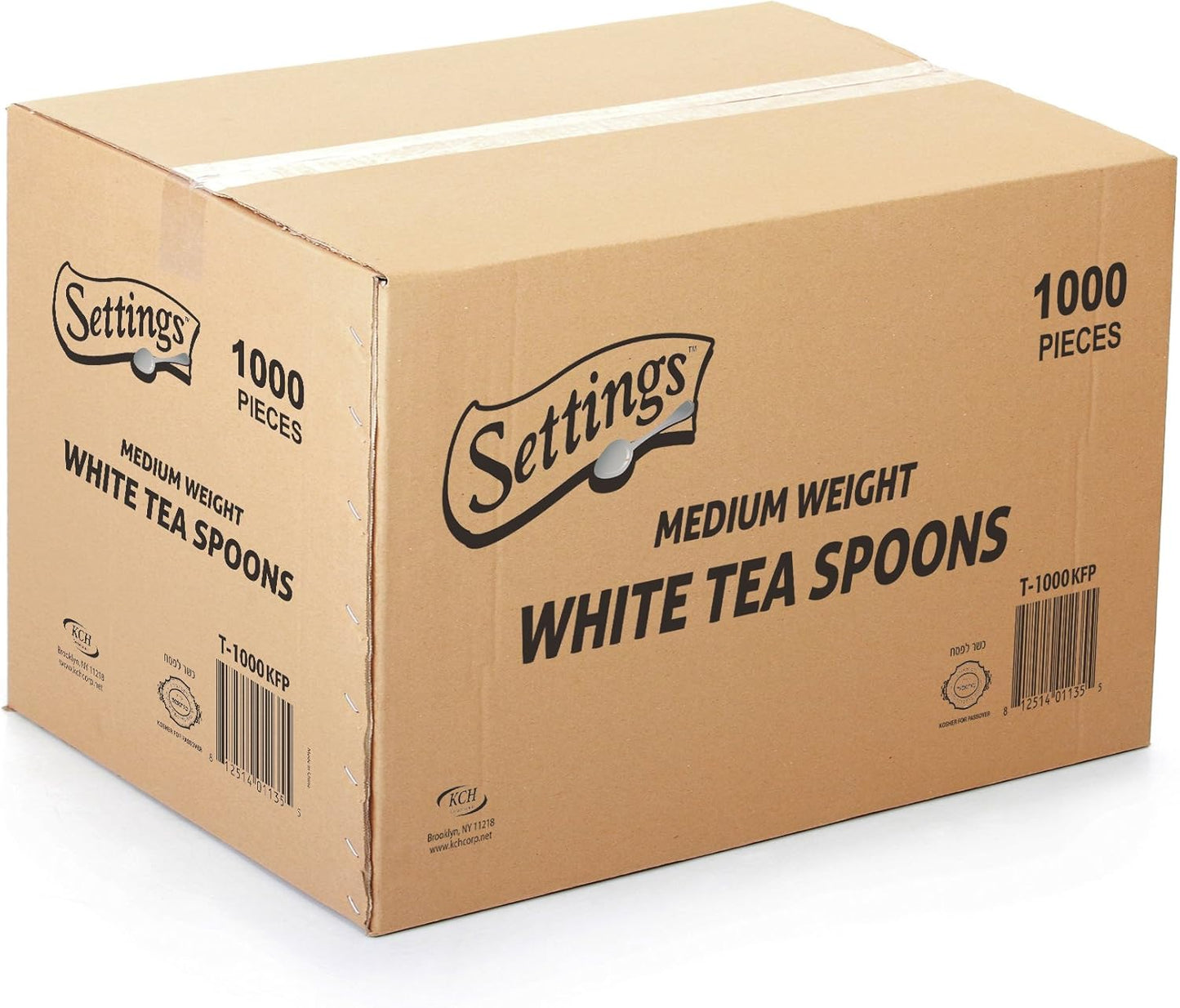 Settings 1000 Count White Plastic Spoons – Disposable Cutlery for Parties, Events, Catering, and Takeout