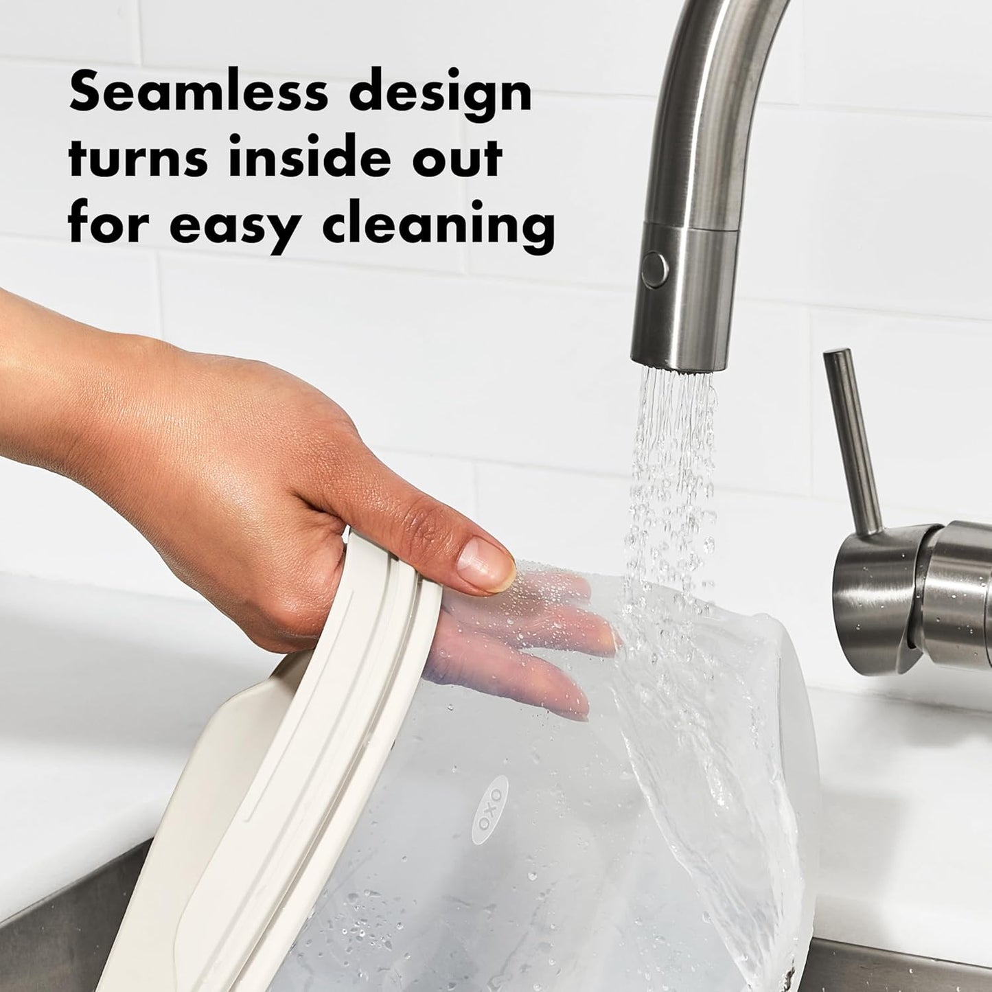 OXO Good Grips Silicone Reusable Bag – Stand-Up Half Gallon (64 oz) - Lagoon