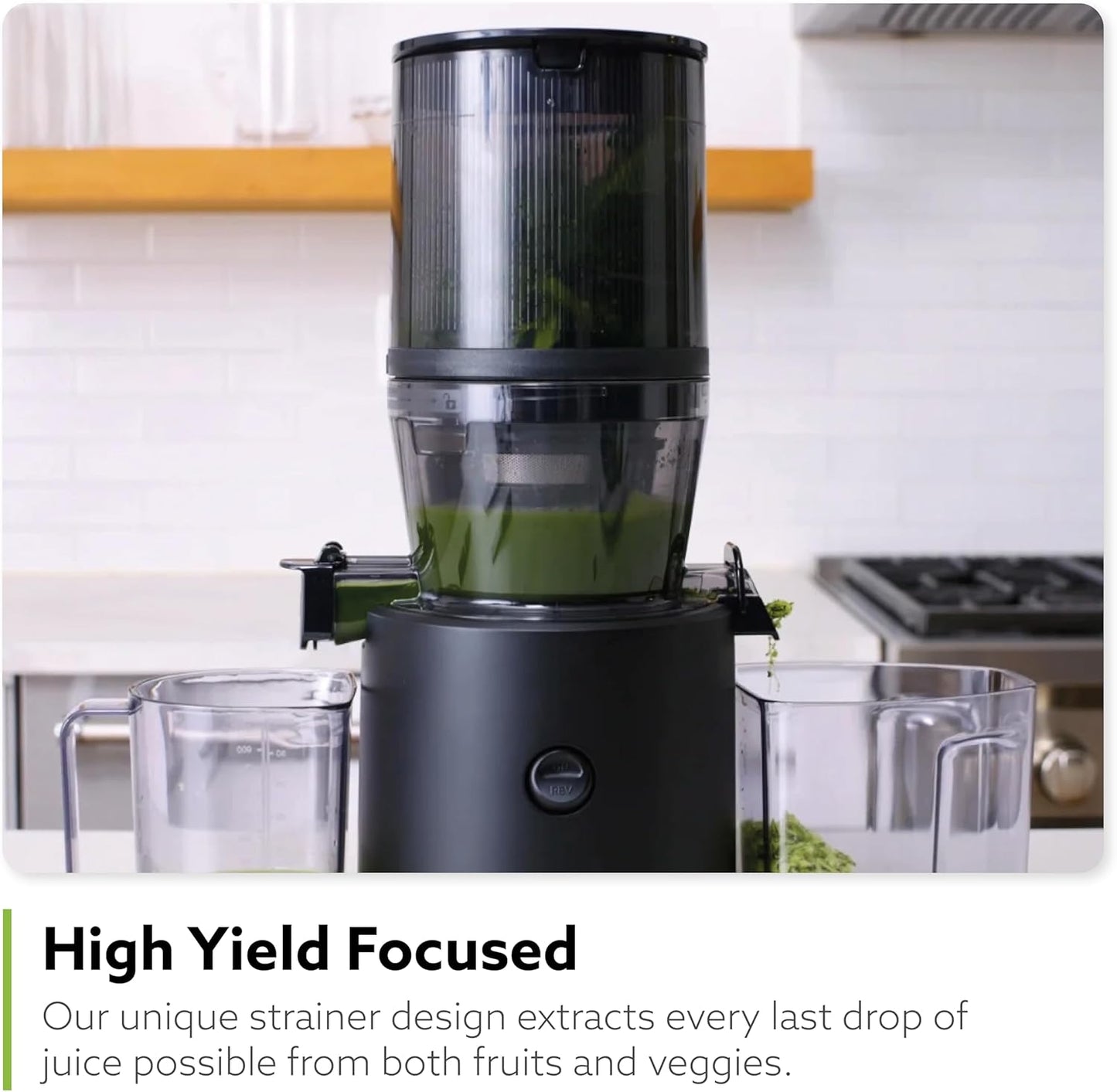 Hurom H320 Cold Press Juicer Machine, Easy to Clean Masticating Slow Juicer, Coarse Strainers, Self-Feeding, Hands Free, Family Size, Quiet Motor, Easy Assembly (Black)