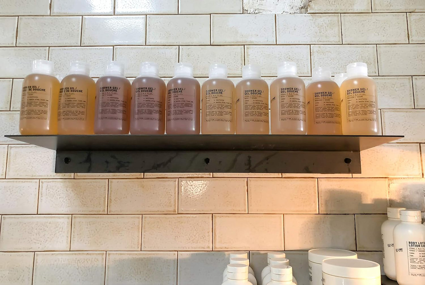 DIY CARTEL Made in USA Linear Floating Shelf - Forged Raw Steel - Industrial Heavy Duty Metal Wall Mounted Modern Rustic Farmhouse Designed Shelf Ledge (24-inch X 8-inch)