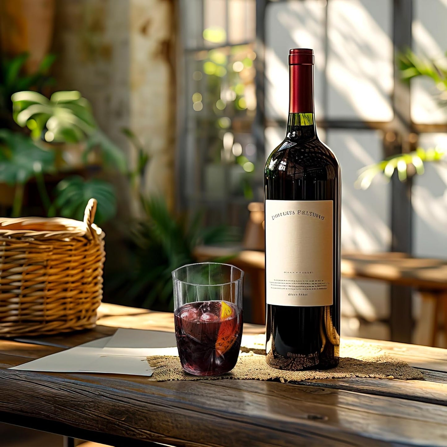 Smarty Had A Party 16 oz Clear Unbreakable Crystal Cut Tumblers Pack of 24, Elegant Disposable Plastic Cups for Cocktails, Parties, and Events