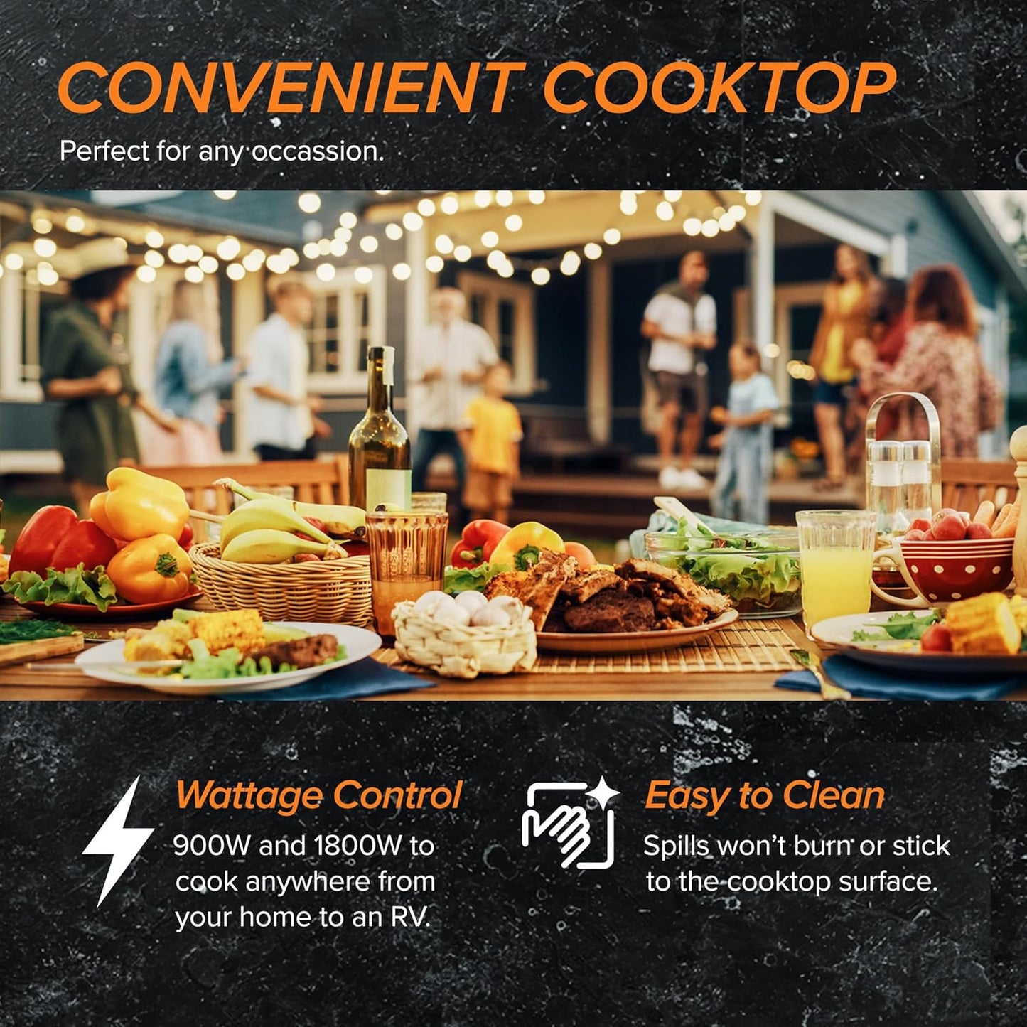 Nuwave Double Cooktop Induction Countertop Burner, Portable, 900 & 1800W, 100°F to 575°F, Large 8” Heating Coil, 50 Pre-Programmed Settings, Shatter-Proof Ceramic Glass, Built-In Safety Auto Shut Off