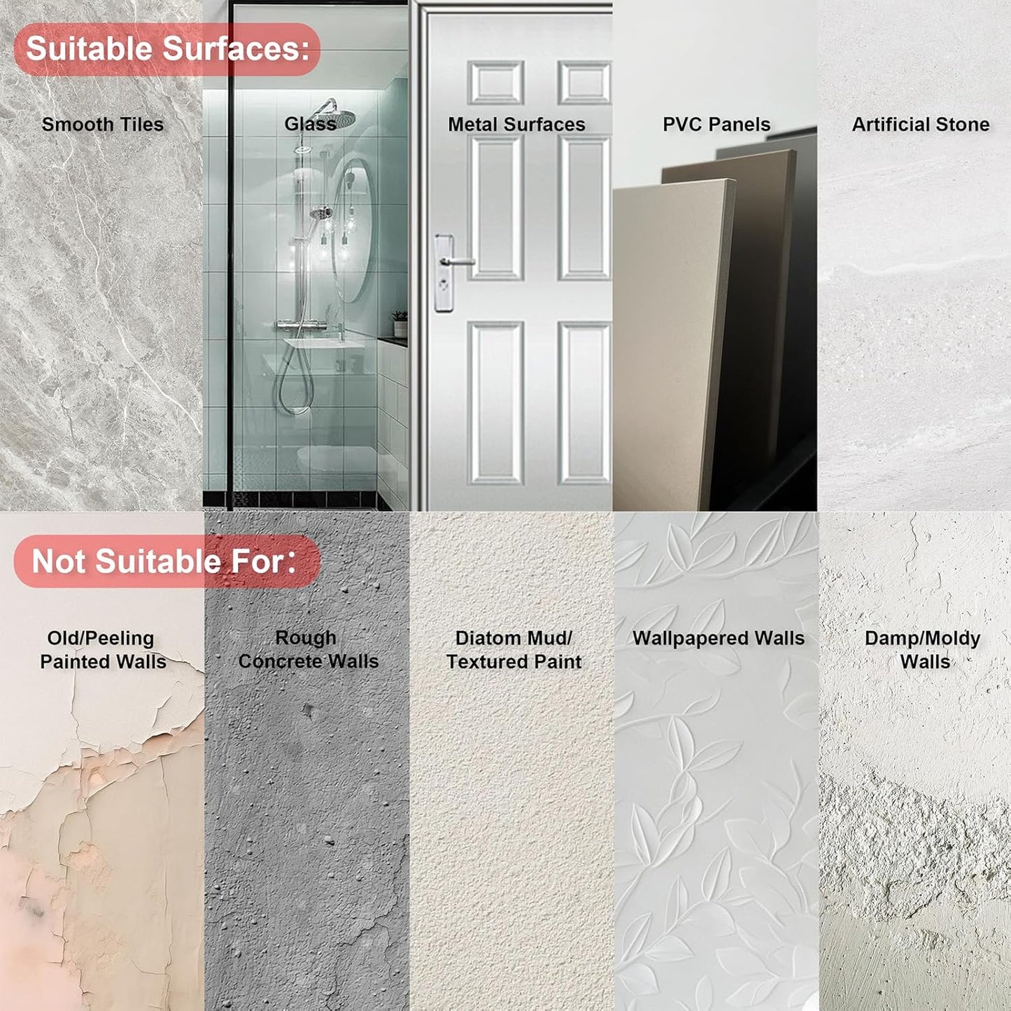 Aluminum Wall Hooks, No Drill Damage-Free Adhesive Hook, Product for Hanging Heavy Duty for Bathroom Kitchen Home (Single Square Rose Gold Hook, 4)