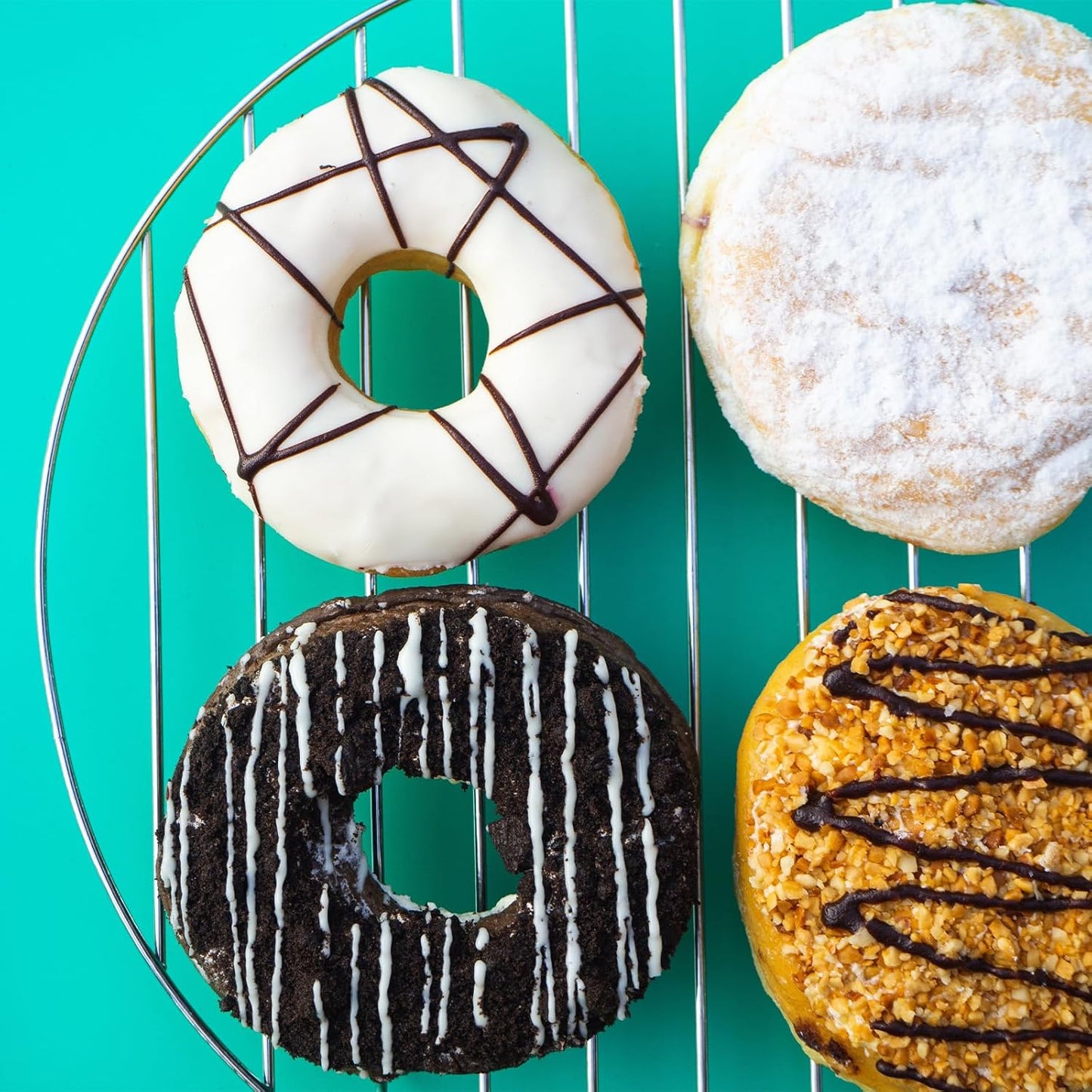 uxcell Round Cooking Rack with Legs, Dia 13 Inch 304 Stainless Steel Barbecue Grill for Cooking Baking Barbecue Air Fryer Racks, Silver