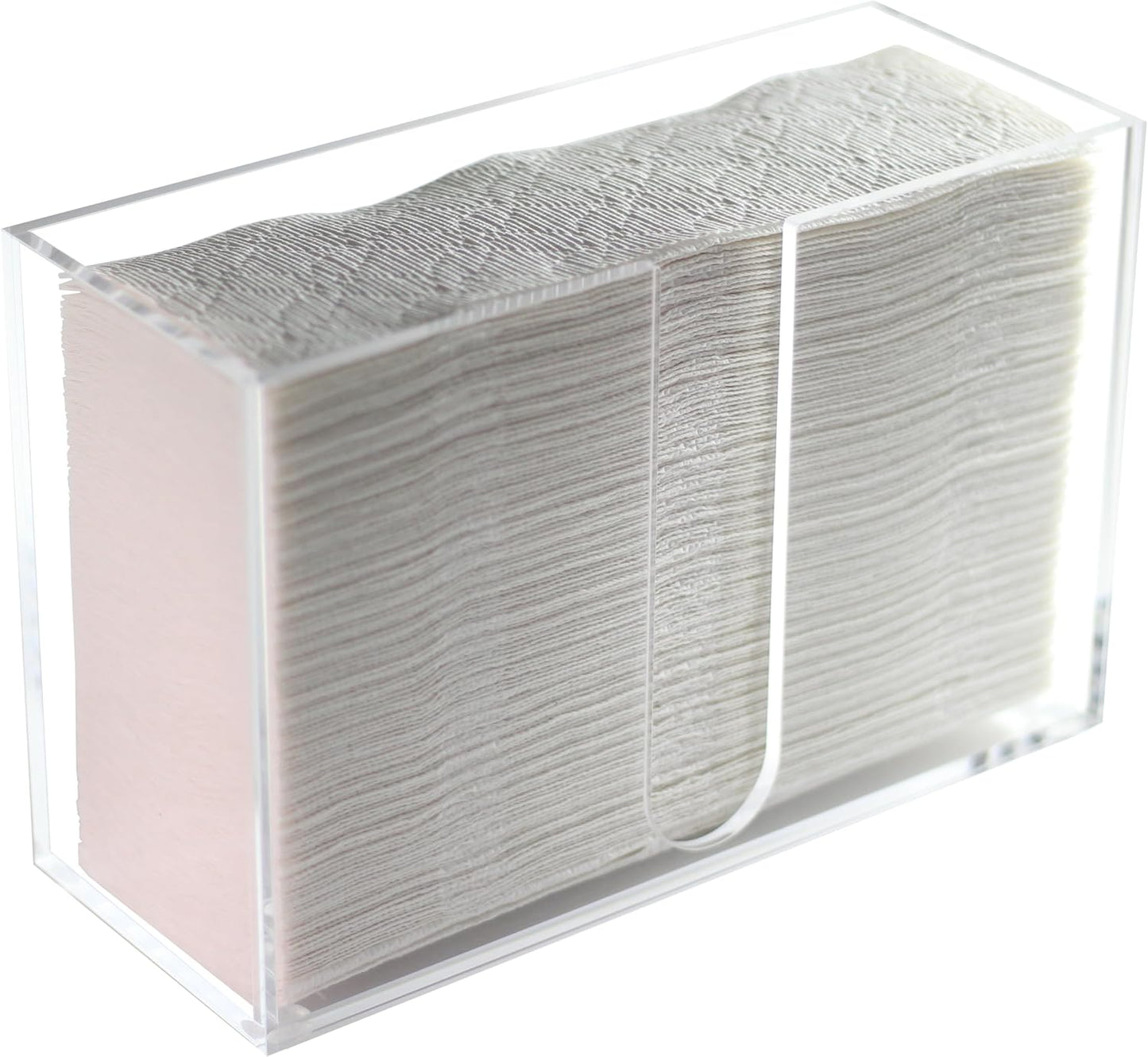 Multifold Paper Towel Dispenser Countertop(5mm-6.5" Tall) Clear Paper Towel Holder, Acrylic Folded Napkin Holder for Kitchen, Countertop C-Fold, Z-Fold, Trifold Paper Hand Towel Dispenser For Bathroom