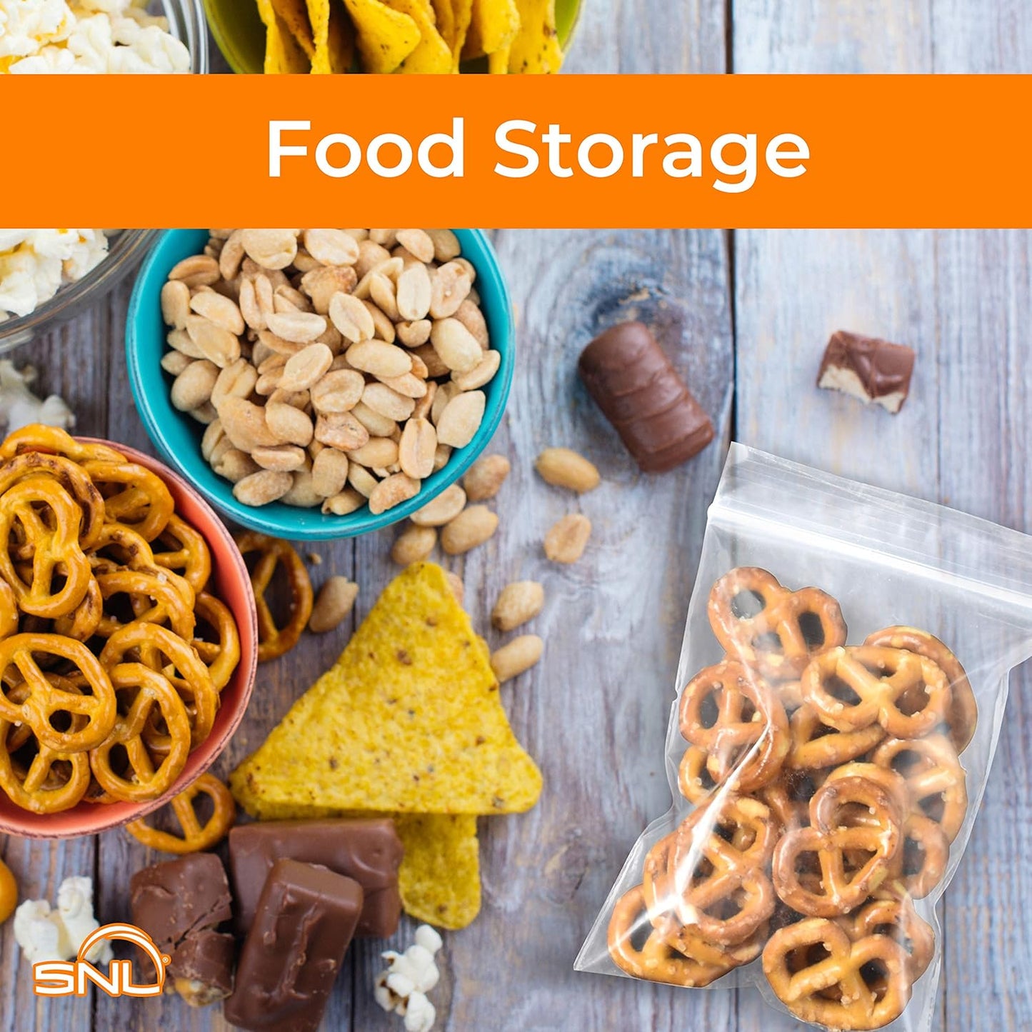 SNL Quality Zipper Lock Reclosable Clear Disposable Plastic Bags, Strong | 3" X 4" - 2 MIL - 1,000 Bags