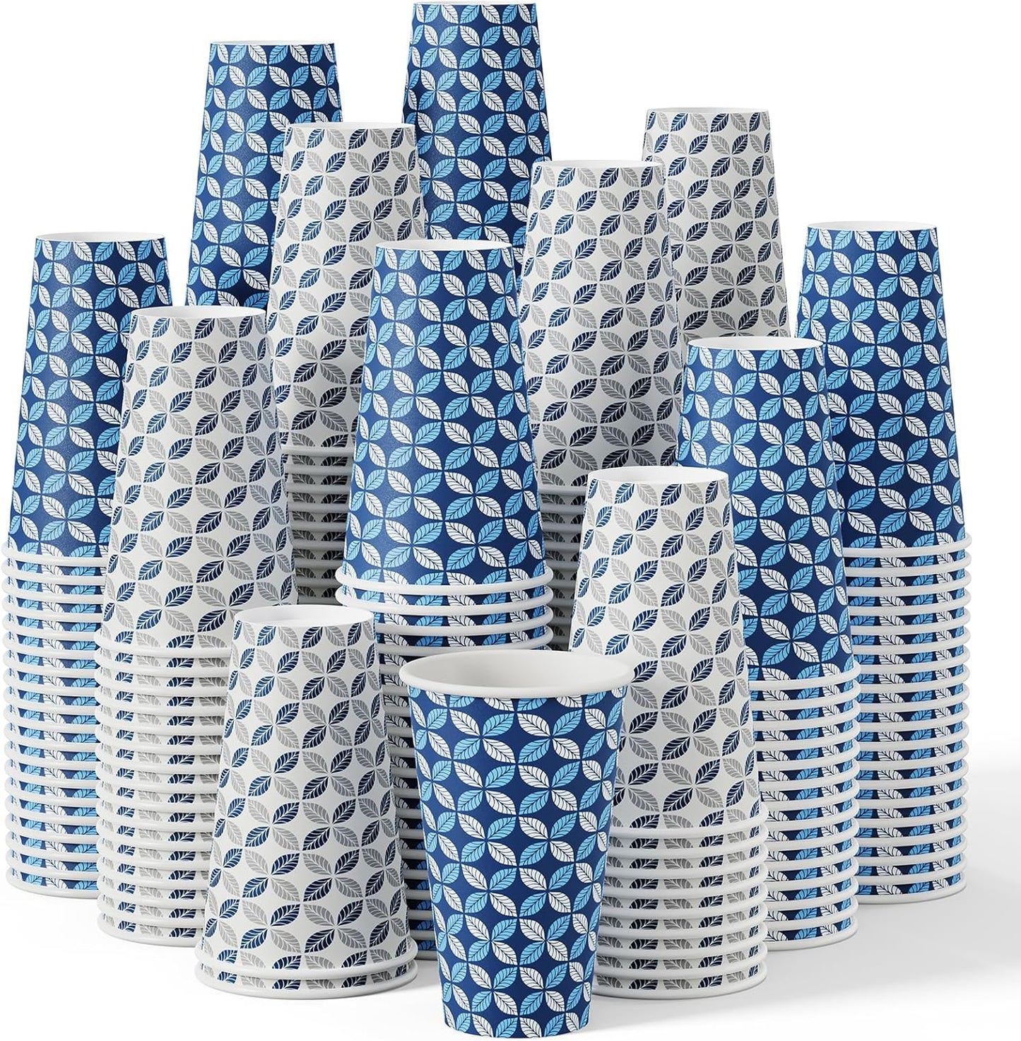 JOLLY CHEF 1000 Pack Paper Coffee Cups, 16 oz Disposable To Go Coffee Cups for Home, Office, Cafe, and Outdoor Activities
